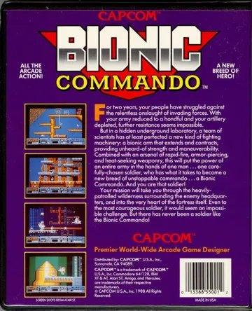 Bionic Commando box cover back